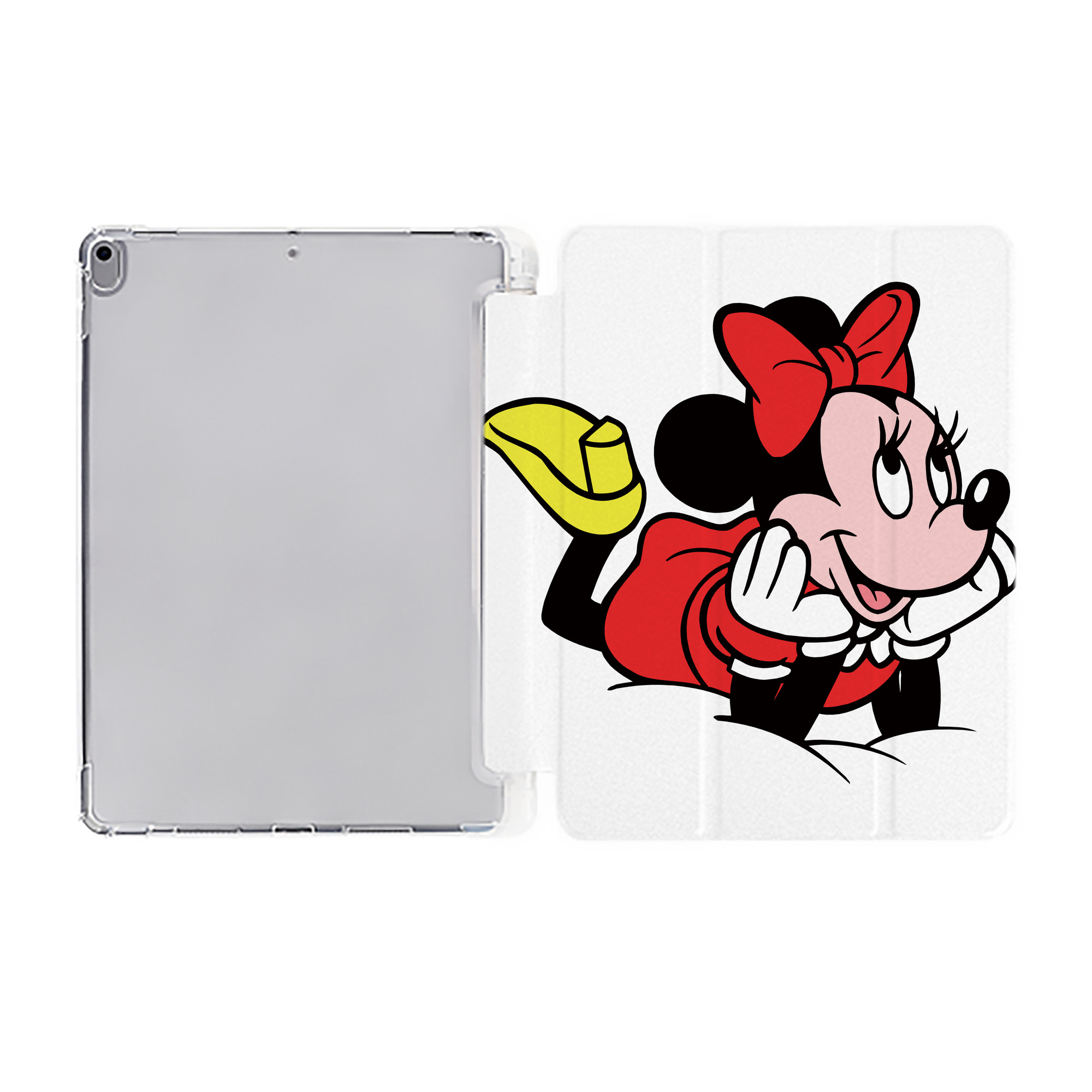 （画像用） ミッキーマウス Mickey Mouse IPad ケース ペン収納付き 三つ折りスタンド PUレザー×シリコン 対応機種9.5/10.5/10.9インチ